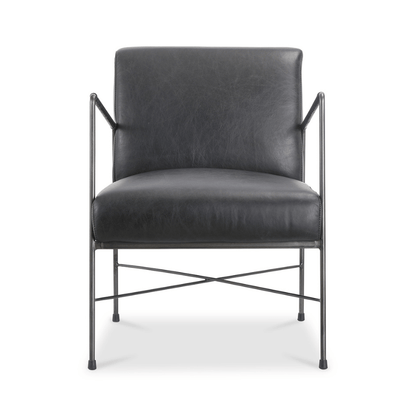 Dagwood Leather Armchair Black