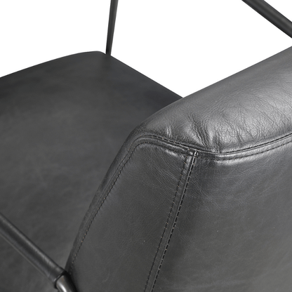 Dagwood Leather Armchair Black