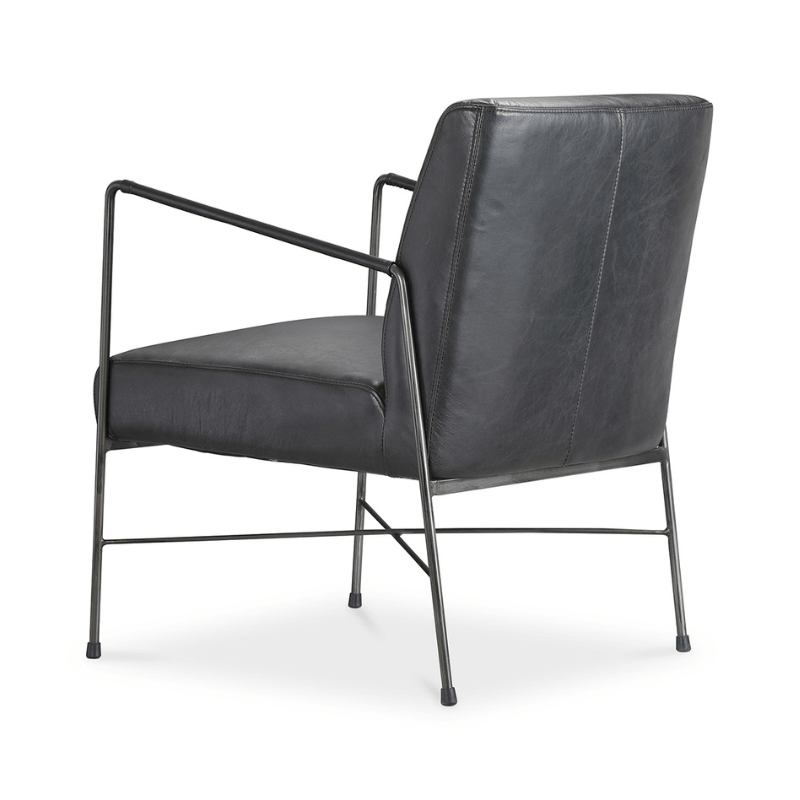 Dagwood Leather Armchair Black