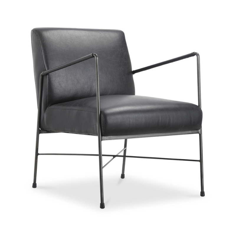 Dagwood Leather Armchair Black