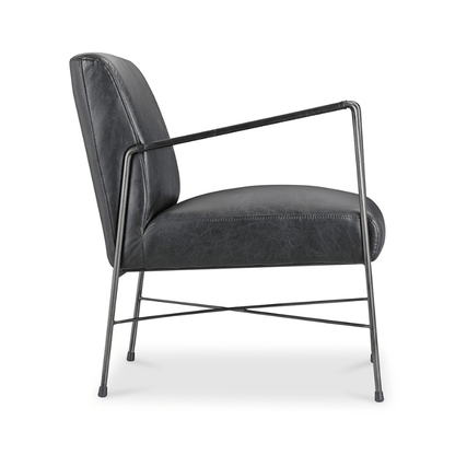 Dagwood Leather Armchair Black