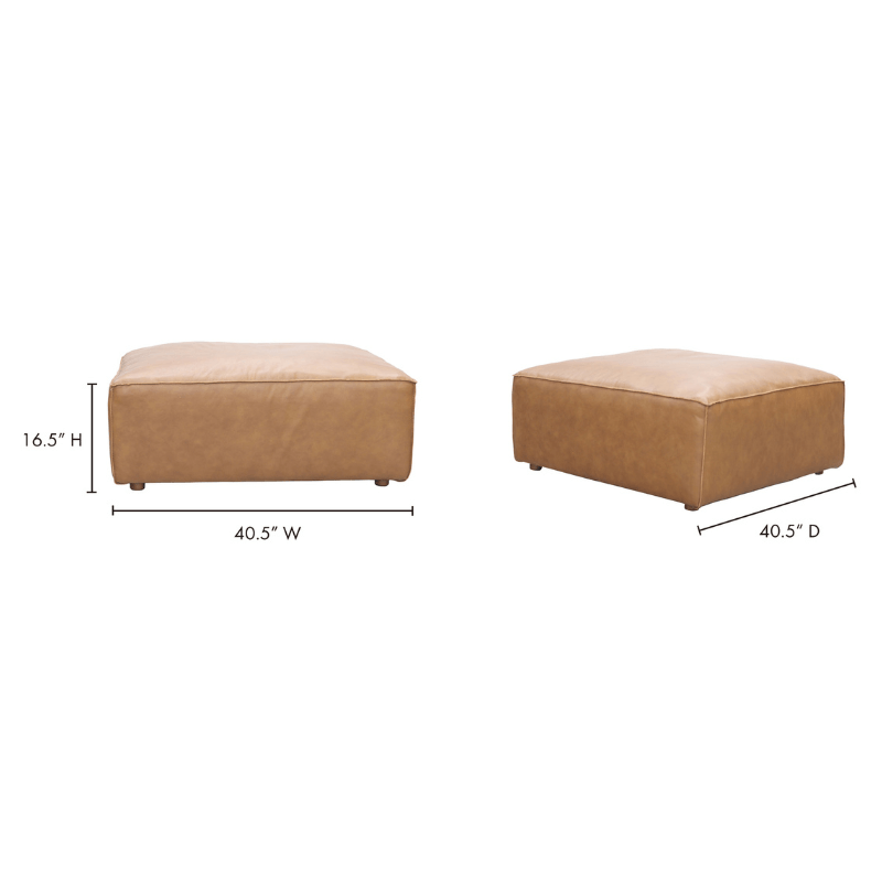 Form Ottoman Sonoran Tan Leather