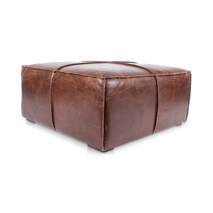 Kapa Ottoman Dark Brown Leather