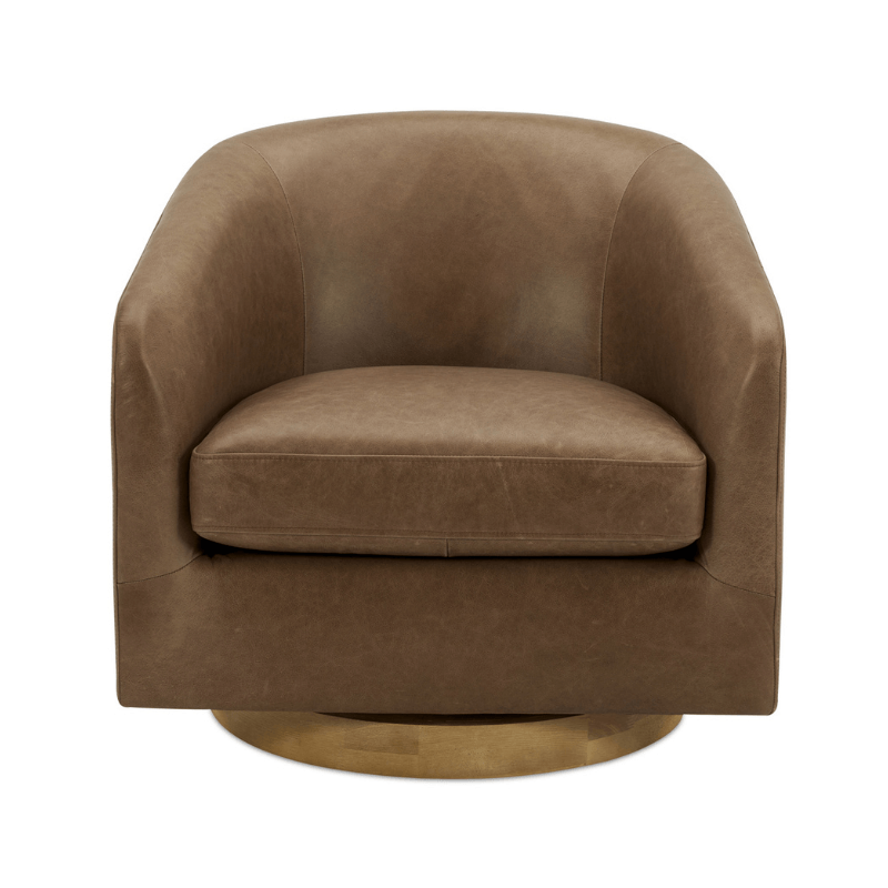 Oscy Leather Swivel Chair