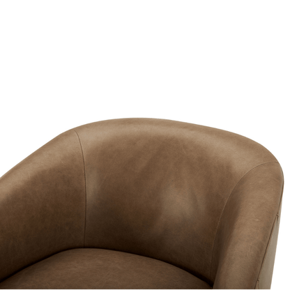 Oscy Leather Swivel Chair