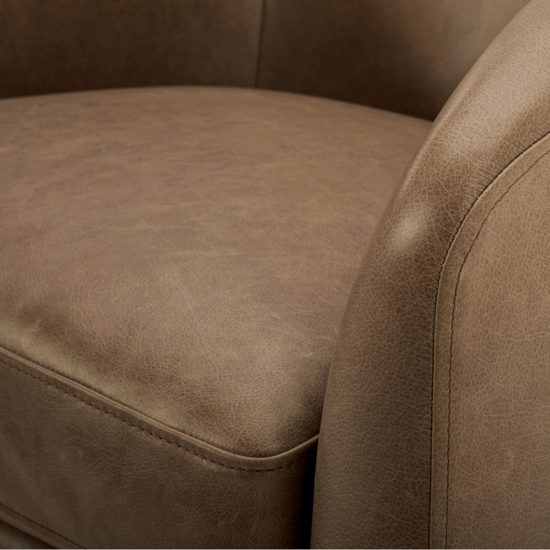 Oscy Leather Swivel Chair