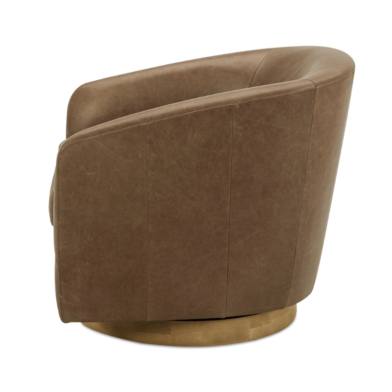 Oscy Leather Swivel Chair